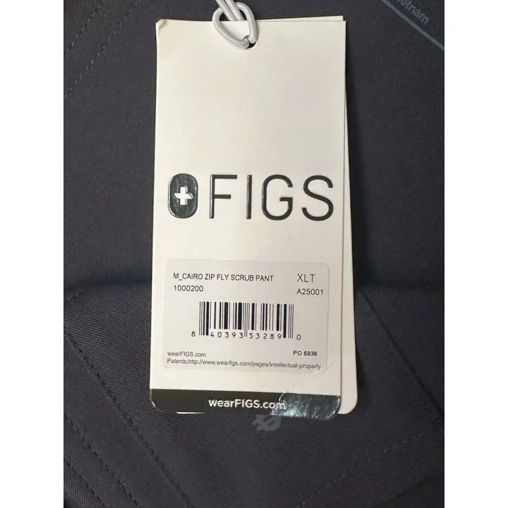 NWT‎ Figs Cairo Cargo Scrub Pants CHARCOAL XL Tall